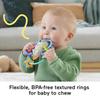 Fisher-Price Squeeze & Shake Chewy Sea Otter Baby Прорезыватель Погремушка для детей от 3 месяцев (HJW12)