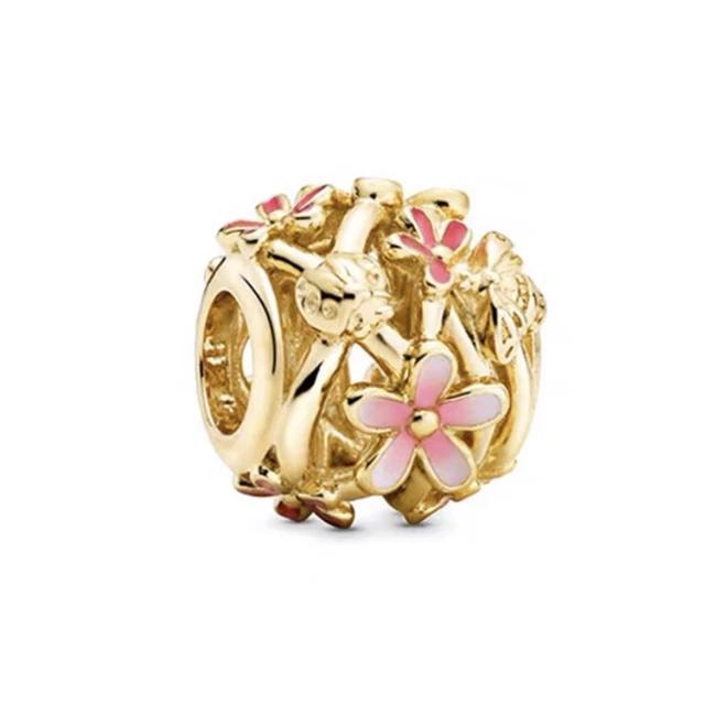 New Gold Plating Bee Family Tree Snake Pine Nuts Charms Beads Fit Original Pendant Bracelet Diy Fashion Woman Jewelry