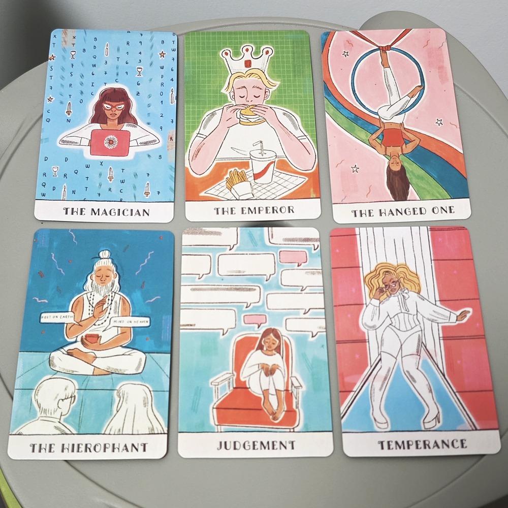 Карты Таро Real Talk 10,3*6 см, современные иллюстрации, вдохновленные современной жизнью, с характерными архетипами и сценами, 78 шт. карт