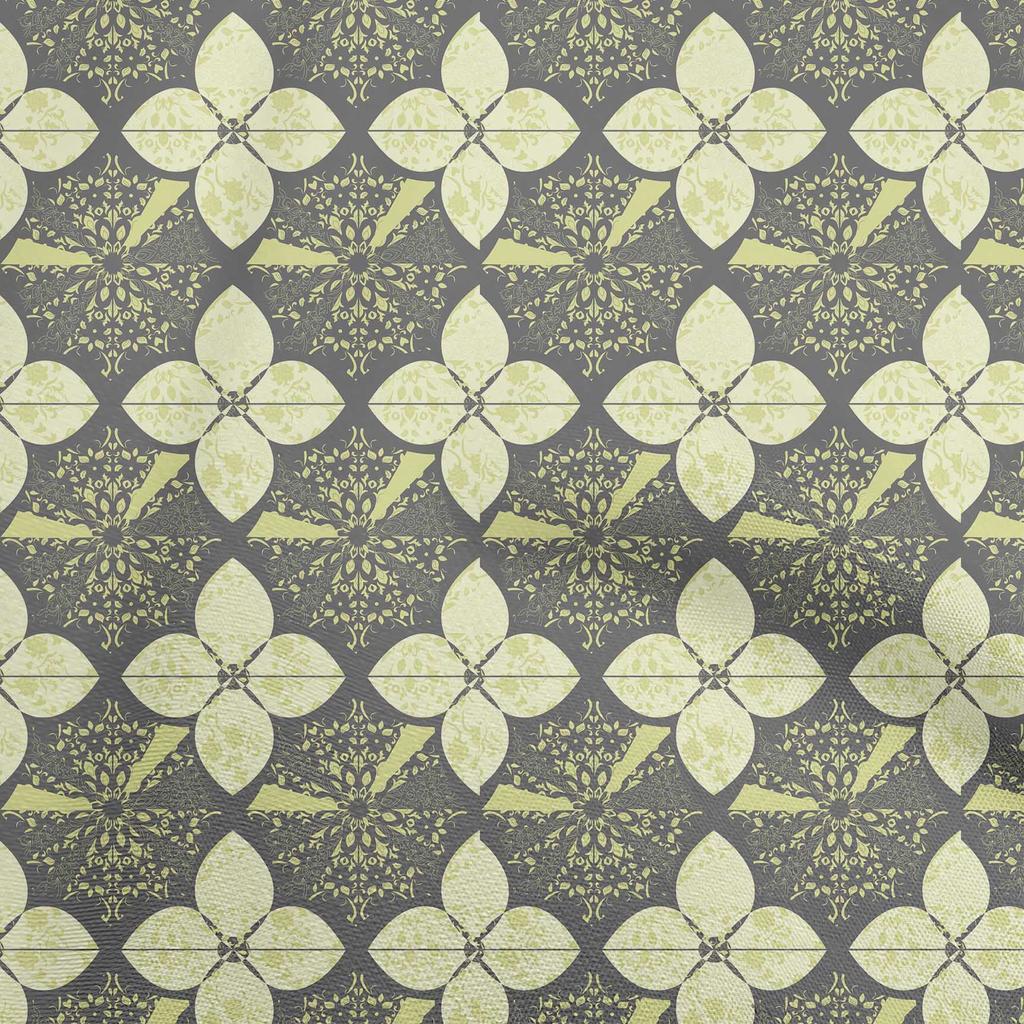 oneOone Хлопковая гибкая светло-голубая ткань азиатская плитка традиционная цветочная ткань для шитья напечатанная ткань для рукоделия по ярдам 40 дюймов