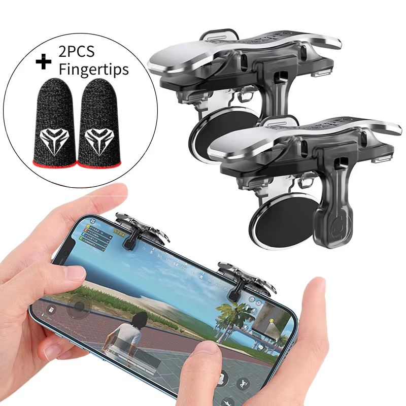 1Pair Game Trigger for PUBG Mobile Phone Controller Gamepad Joystick Shooting L1 R1 Key Button Cell Phones Gaming Accessories 5