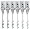 Day and Night - Day and Night Ground Spikes 6 Pcs Silver Galvanized Steel 8x8x57 Cm