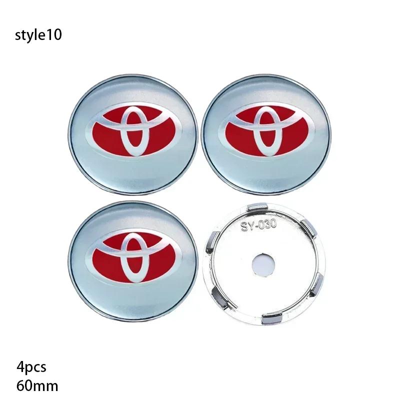4 шт. 60 мм Колпачок ступицы колеса автомобиля Значок Для Toyota C-hr Prado Rav4 Yaris Hilux Prius Avensis Corolla Camry Аксессуары