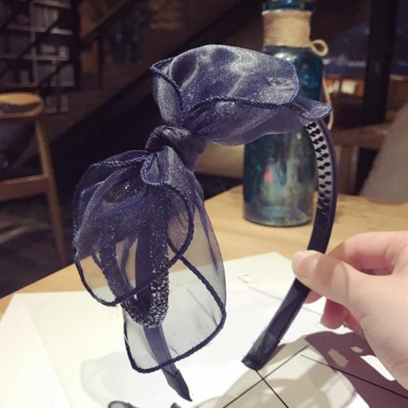 Тюлевый ободок-бант для женщин Элегантный головной убор в стиле Флэппер Нескользящая повязка-fascinator для маскарадов и мероприятий