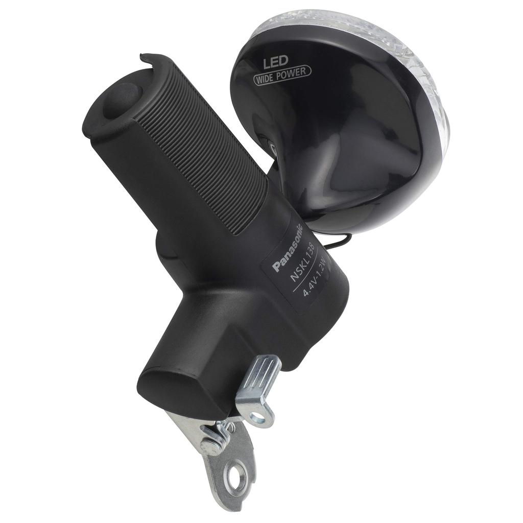 Panasonic Wide LED Bicycle 58mm W X 128mm D X 105mm H NSKL138-B Power-Generating Lamp, Black,