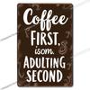 Retro Coffee Metal Tin Sign Vintage Wall Art Decor Grinder Decorative Kitchen Dining Room Home Decor Gift Idea