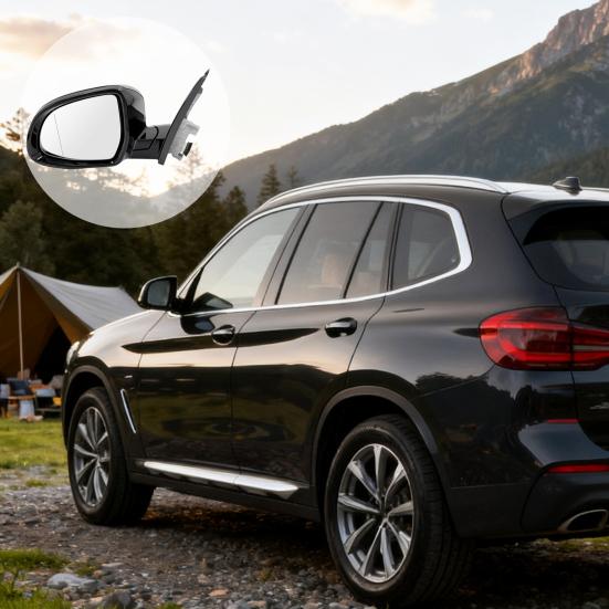 Сборка зеркала заднего вида со стороны водителя для X3 G01 G08 2018-2021 Левое заднее наружное зеркало заднего вида с поворотником и функцией контроля слепых зон 51168491670 51168491669