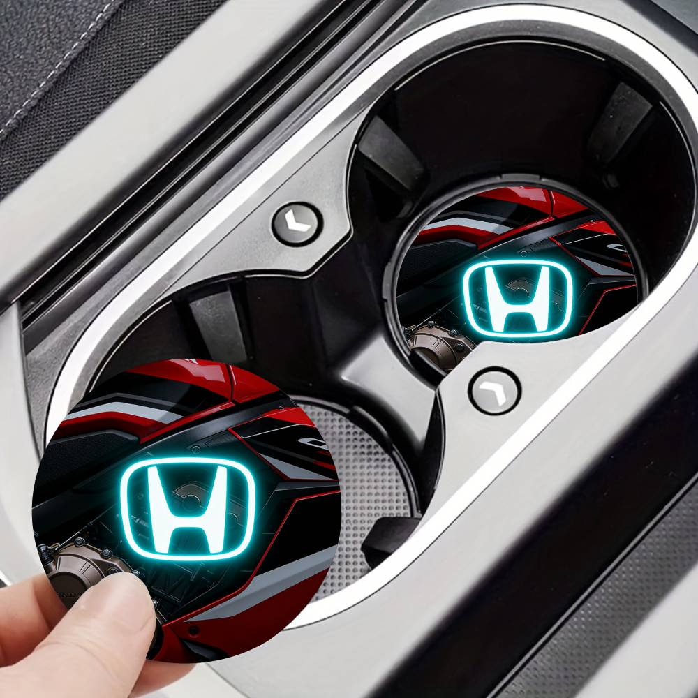 Honda New Car Cup Holder Anti-Slip Silicone 7cm Insert Coaster Mat Universal Car Accessories Black Fit Most Cars RB6