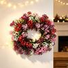 Begonia Flower Wreath - Spring & Summer Door Decor, Shop Display, Christmas Artificial Floral Ornament