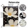 DIY White Daisy Pearl Diamond Painting Kit for Adults and Beginners. Sparkling Diamond Art Handmade Home Wall Decor and Gifts