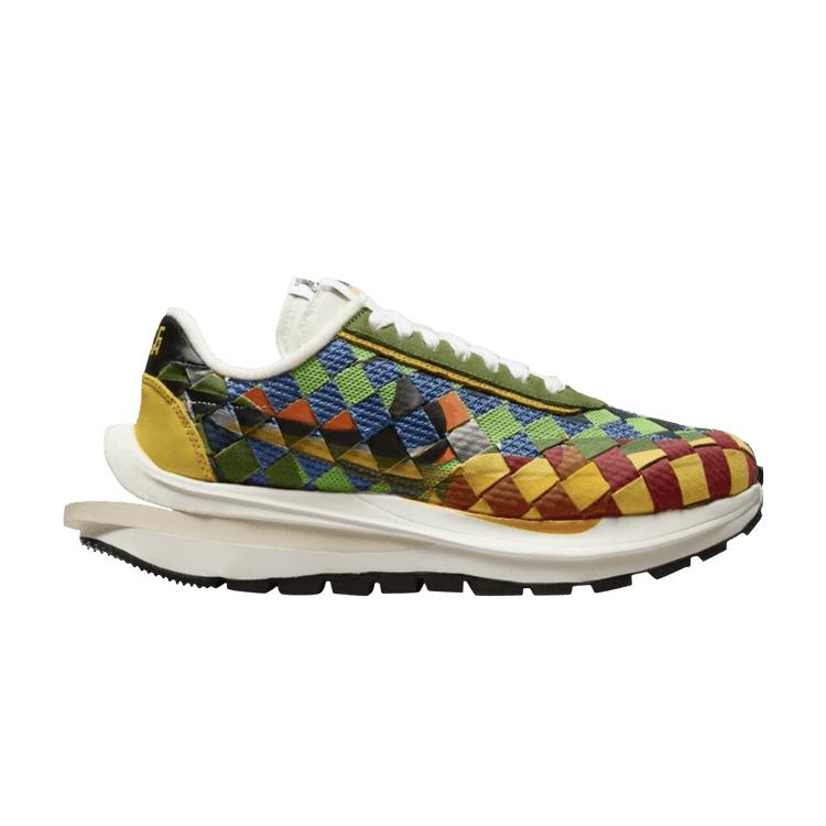 Jean Paul Gaultier x sacai x Nike VaporWaffle Woven Разноцветные Унисекс Кроссовки Зеленый-Вкус Безопасный-Оранжевый Парус DR5209-300