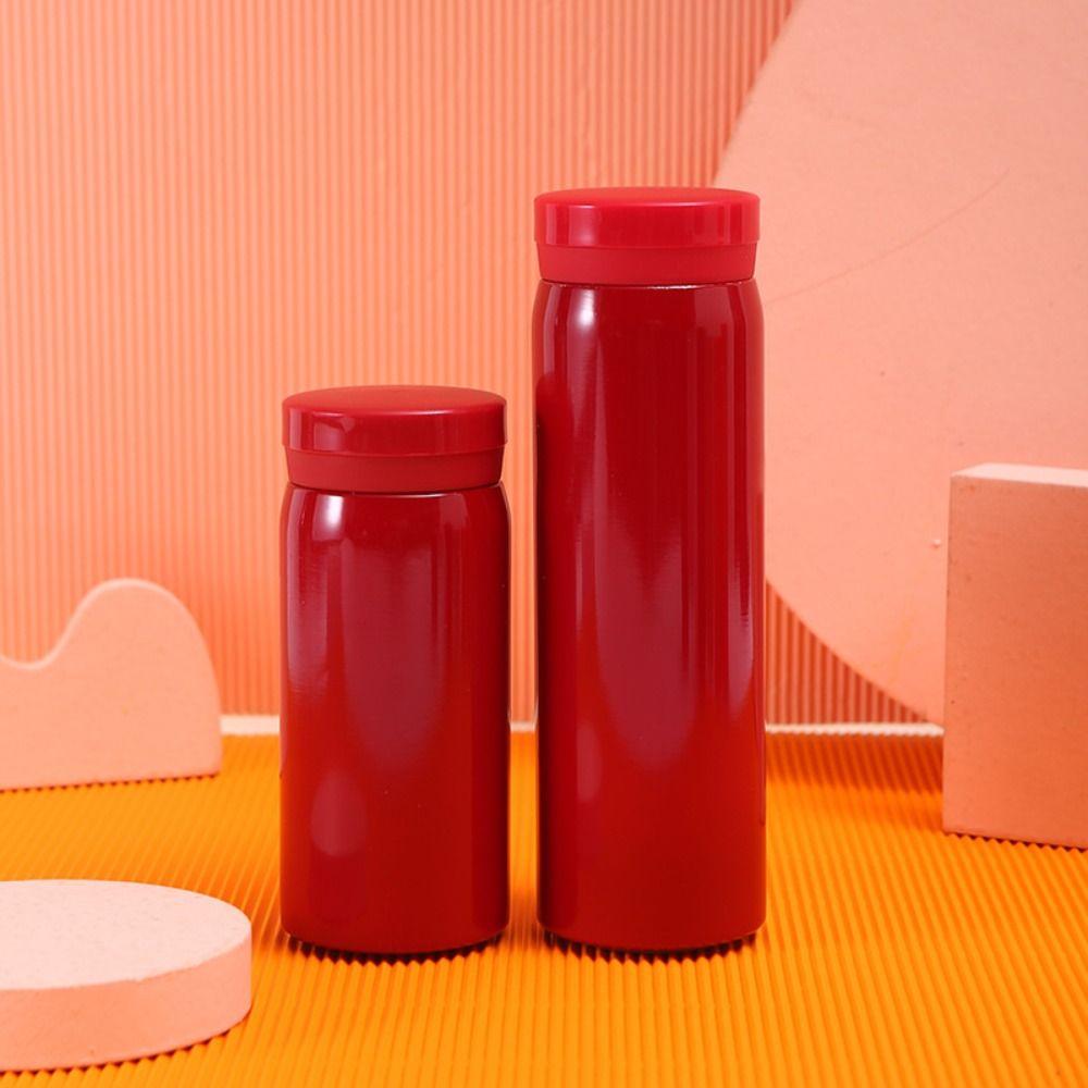 Однотонная тонкая изолированная термобутылка для воды круглая бутылка для горячей и холодной воды для походов на открытом воздухе