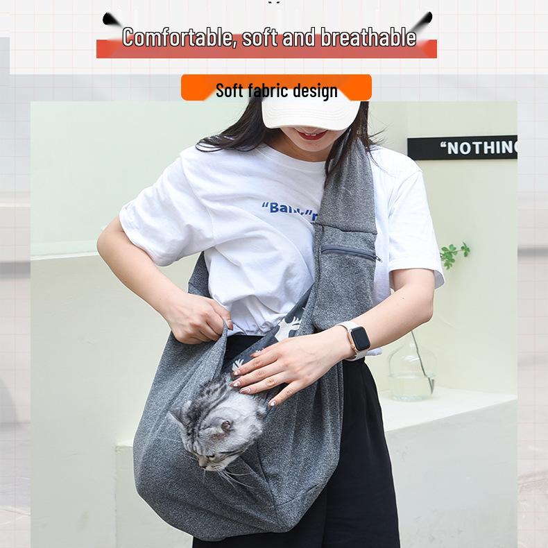 Сумка-кроссбоди для питомцев - Портативная, вместительная наплечная сумка для выгула кошек и собак