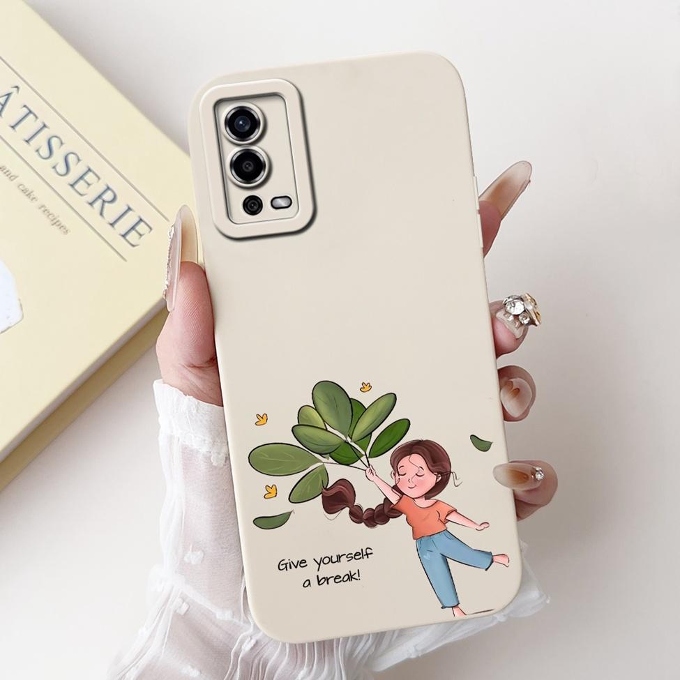 For Oppo A55 4G Case CPH2325 Silicone Cute Cat Fashion Butterfly Flowers Love Painted Cover For Oppo A55 4G Phone Case