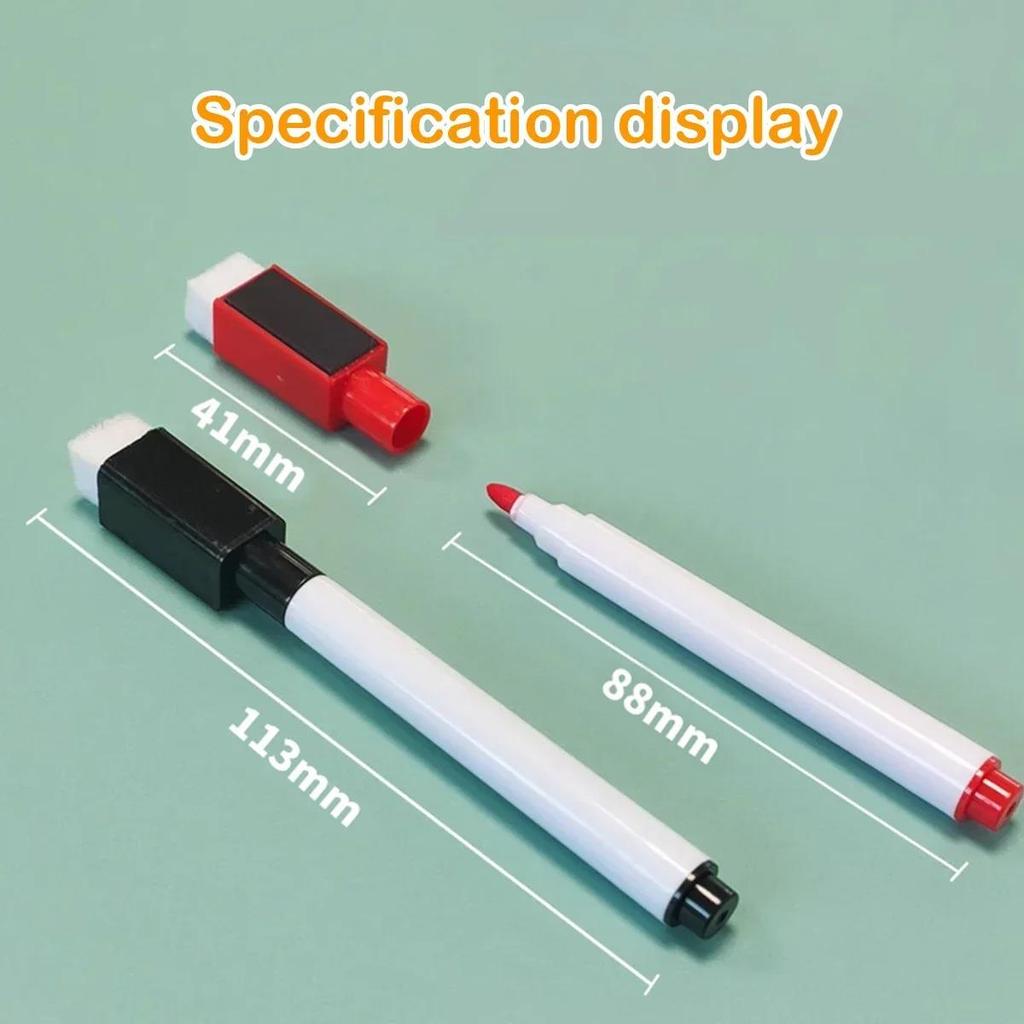 8Pcs/Set Magnetic Whiteboard Marker Pen Dry Erase Markers With Eraser For Office School Stationery Writing Drawing Pen Dry Erase
