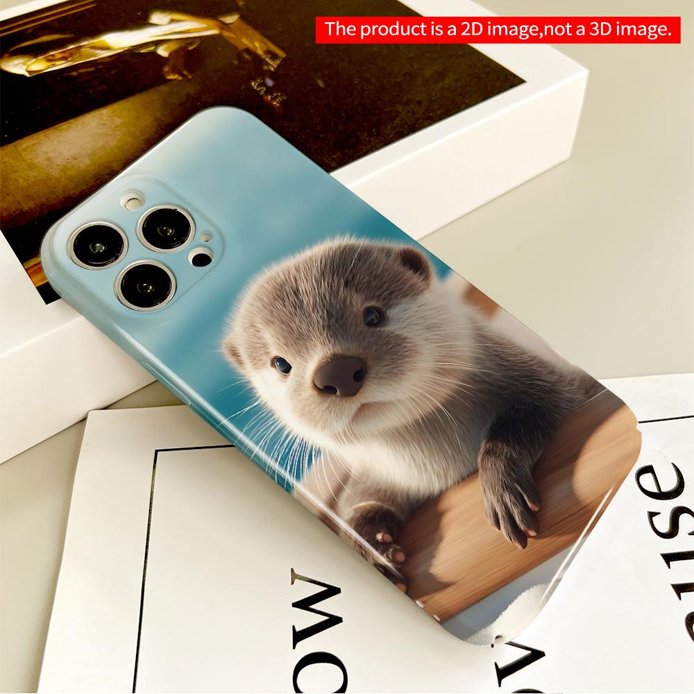 Cute Otter on Boat Edge Wallpaper All inclusive film hard phone case, compatible with iPhone 18 Pro Max 17 16 15 14 13 12 11
