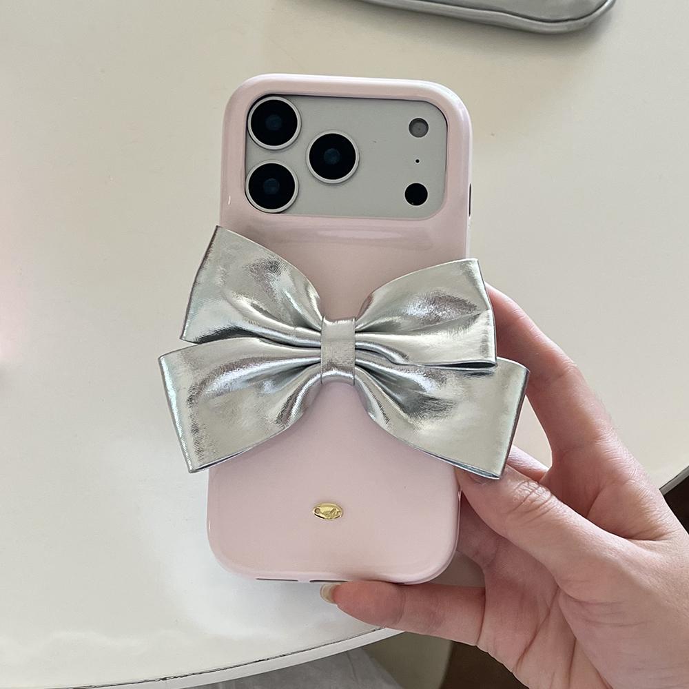 INS Креативный Розовый Кожаный Бант Бантик Чехол для Телефона для Для Iphone 16 1 13 14 17 Pro Max Милый Мягкий Силиконовый Чехол Ударопрочный Корпус