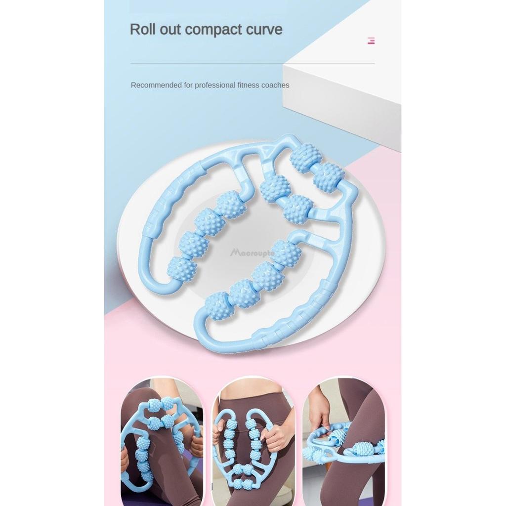 12-колесный кольцевой зажим, тренажер для ног, мышц ног, фитнеса, талии, устройство для красоты ног, массажный ролик для йоги, ролик для расслабления мышц