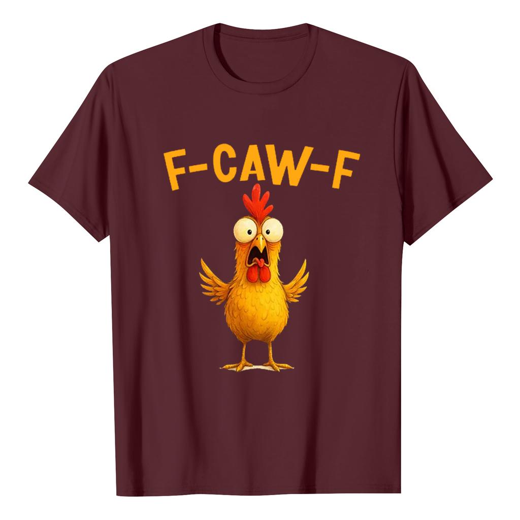 F-CAW-F Women's Casual Letter Print Short-sleeved Top T-shirt