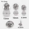 50Sets Pins Caps Button Butterfly Clasp Pin Back Squeeze Badge Holder Brooch Clutch Nail Tie Stoppers for DIY Jewelry Findings