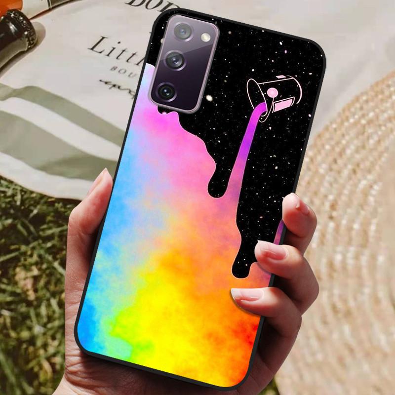 For Samsung Galaxy S20 FE S20FE Case Fashion Silicone Cover For Samsung S20 Fan Edition S20 Lite S 20 FE Phone Case Black Bumper