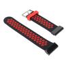 Спортивный ремешок 2-цветный дышащий силиконовый ремешок регулируемый сменный ремешок на запястье для Garmin Fenix 7X 6X 5X черный красный