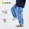 Джинсы Dudu Home для детей 2026: Новые повседневные длинные брюки для мальчиков и девочек, весенний стиль.