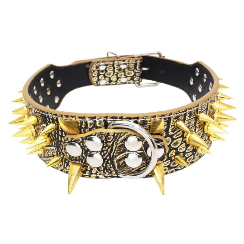 Кожаные ошейники с шипами для цепочки для собак