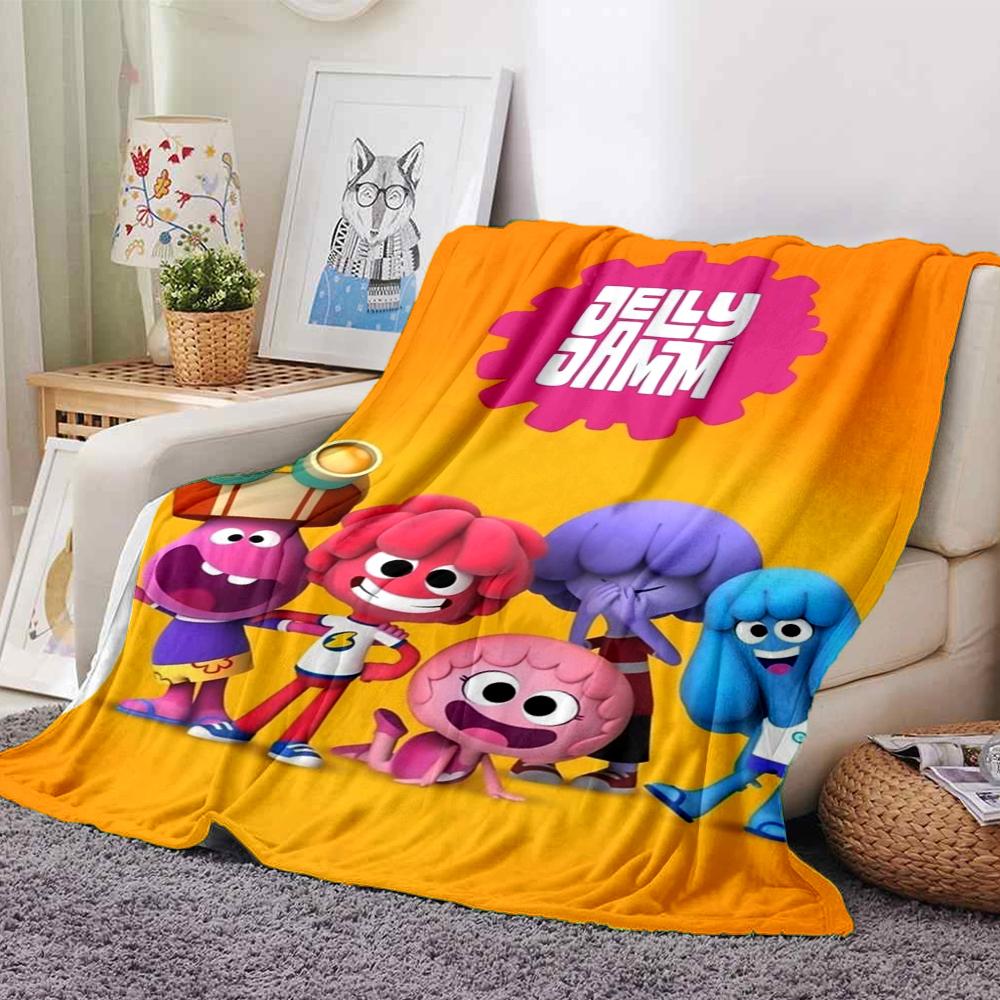 Jelly Jamm Theme Printed Blanket - Perfect for Couch, Bed, Travel & Outdoor Use | Machine Washable, Cozy & Durable.