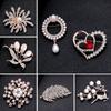 1PC Clothing Accessories Elegant Wedding Party Rhinestone Women Brooch Brooch Pins Pin Brooch Brooches Imitation Pearl