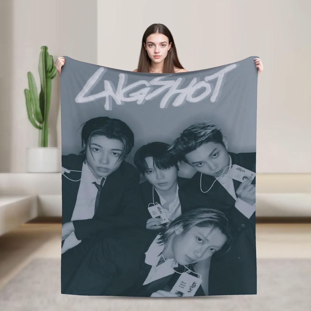 Kpop Group Lngshot  Printed Blanket For Men Women Ultra Soft  Throw Blankets for Bed 50x60 Inches Multi-size