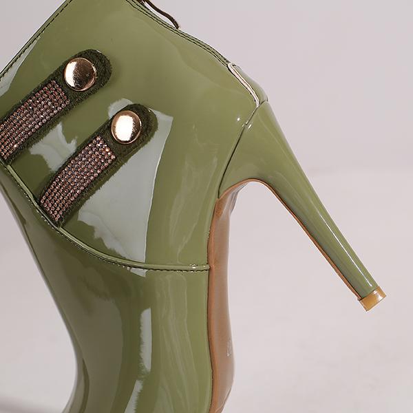 Черно-белые женские ботильоны на высоком каблуке, маленький, большой размер 32 50