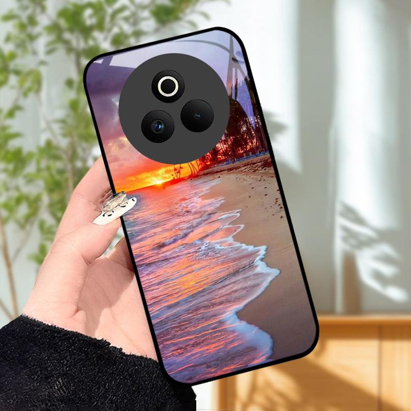 Закаленное Стекло Чехол для Телефона Для OPPO Realme P3 Pro 5G Funda Ударопрочный Жесткий ПК Корпус Задняя Крышка Для Realme P3Pro RMX5032 Coque