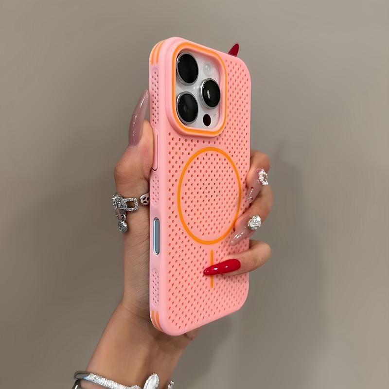 Роскошный кейс-бампер с охлаждением Magsafe, цветной, для iPhone 17 16 15 14 13 12 Pro Max 16 Plus 17 Air, с магнитным креплением, задняя крышка