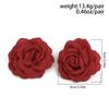 1 Pair Elegant Rose Flower Stud Earrings Large Big Rose Flower Earrings  Women Jewelry