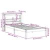 VidaXL Cadre de lit avec tête de lit 90x200 cm bois de pin massif, lit, mobilier de chambre, lit en bois, lit simple, cadre 3305716