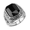 Vintage Women Men Geometric Charm Carving Couple Ring Finger Jewelry Size 7 -10