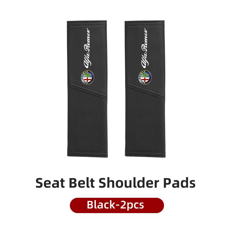 Car Seat Belt Cover Seatbelt Shoulder Strap Protector Pad For Alfa Romeo 159 Giulietta Giulia 147 Mito 156 159 166 GT Stelvioxya563