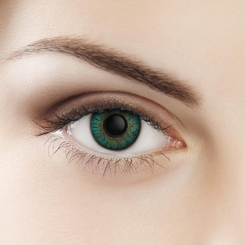 Tropical Colors Daily Disposable Zero Power Colored Lenses (12 Lens/Pack) (T Turquoise)