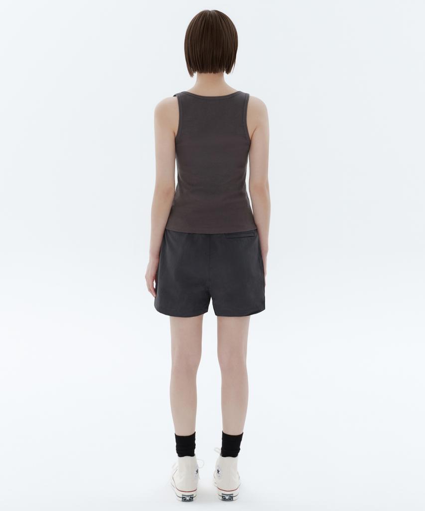 MUSINSA STANDARD WOMAN Women'S Nylon Banding Shorts [Dark Gray]