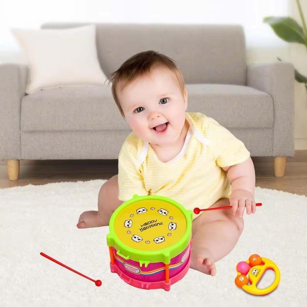 Music Percussion Children Hand Drumming Tambourine Kids Drum Set  Musical Instrument