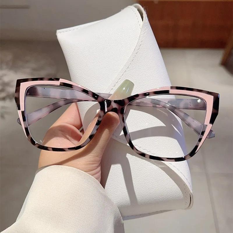 Women Eyeglasses Optical Spectacle Blue Light Blocking Glasses Brand Designer Cat Eye Transparent Ladies Fashion Eyewear