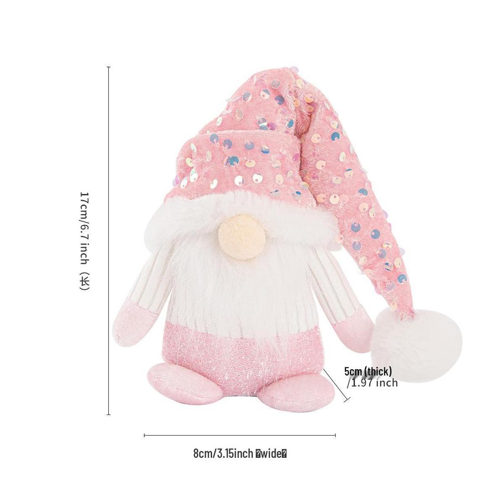 High-end Knitted Christmas Gnome Plush Ornament with Pointed Hat