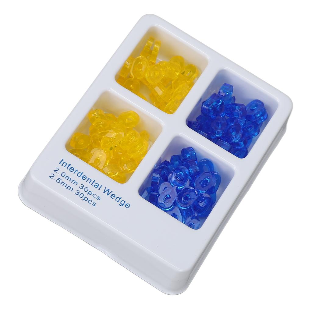 60 шт. стоматологических клиньев эластичная резина высокой прочности гигиенический сепаратор зубов фиксирующие клинья для больницы