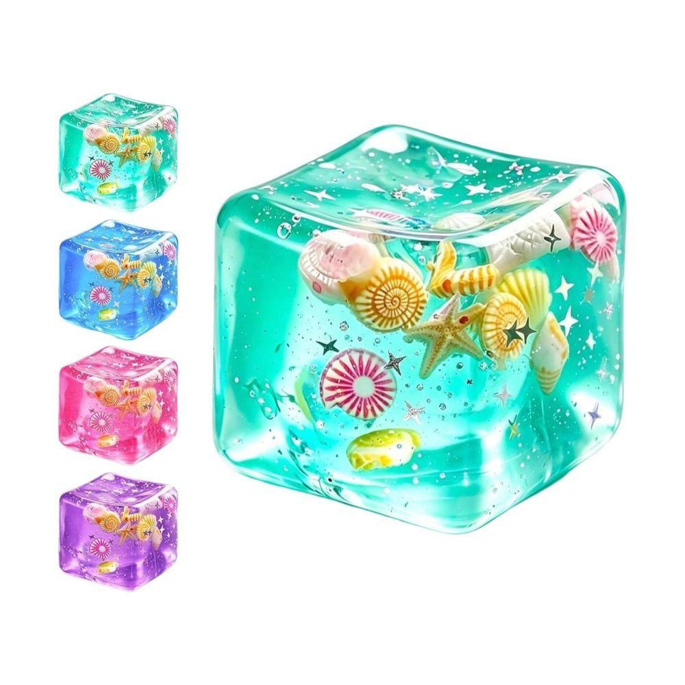 Cartoon Design Ocean Sensory Fidget Toy Star Shell Blue Pinch Cube Gift Stress Balls Wedding Party