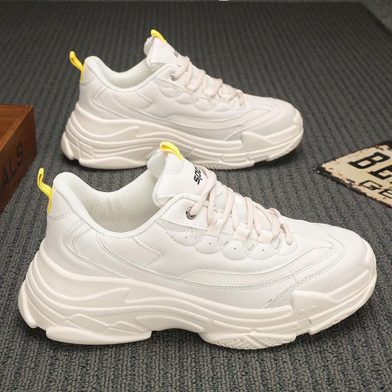 Мужская обувь Ins Net Old Shoes Новые спортивные повседневные белые туфли на толстой подошве, универсальные мужские туфли Tide, увеличивающие размер