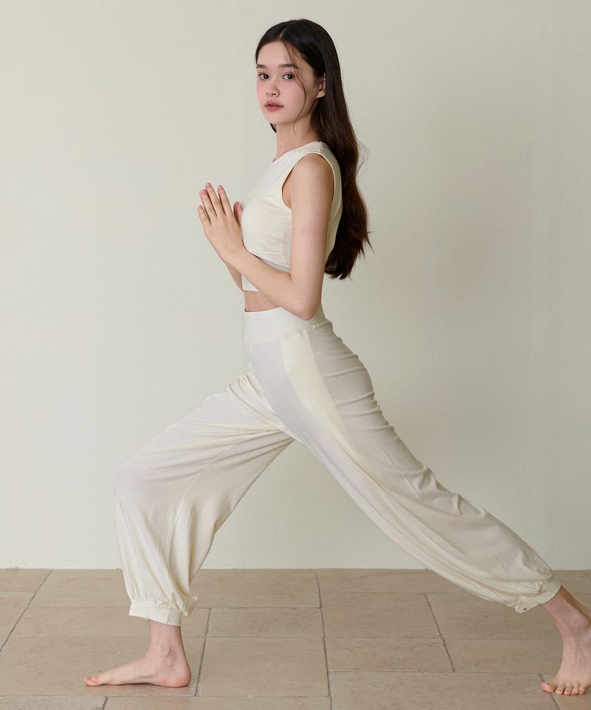 CONCHWEAR Yoga-Like Pintuck Pants (Butter Lemon)