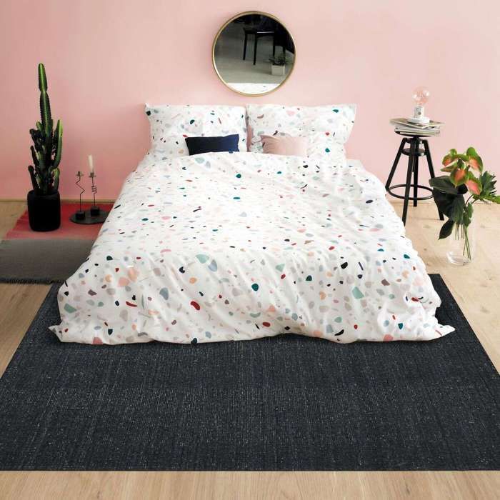 Tapis en laine et coton bleu gris 160x230