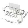 Stainless Steel Sink Hanging Basket Smooth Edges Rustproof Sponge Storage Basket Wall Mounted Rounded Corners Sink Organizer