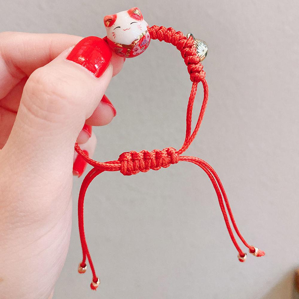 Cat Transfer Lucky Temperament Zodiac Hand Rope Fashion Jewelry Red Rope Bracelet Women Gifts